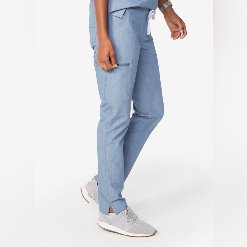 Figs Yola high waisted scrub pant | Heathered Indigo | Sz XL Tall | NWT